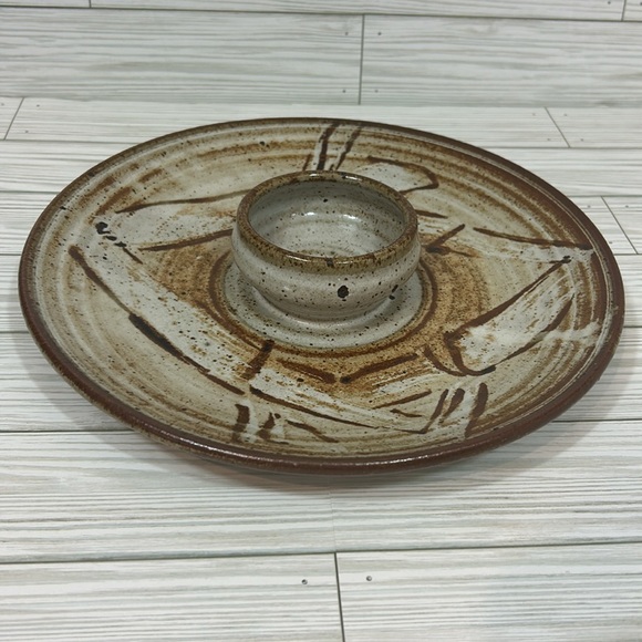 Studio Pottery Veggies and dip platter - Picture 1 of 6